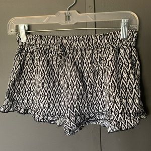 Bobbie Brooks Sleep Shorts Black White Pattern Medium
